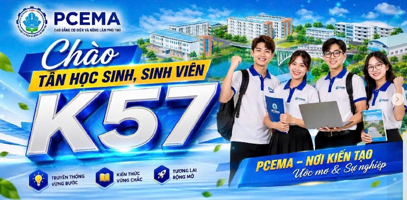 Hành trình mới bắt đầu: Trường Cao đẳng Cơ điện và Nông lâm Phú Thọ rộn ràng chào đón tân học sinh, sinh viên khóa 57