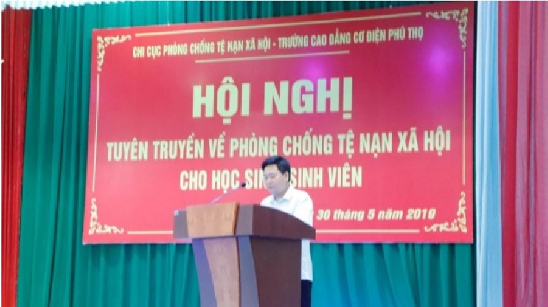 [Hình ảnh] Hội nghị Tuyên truyền về Phòng chống Tệ nạn xã hội cho HSSV